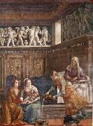 GHIRLANDAIO, Domenico Birth of Mary oil